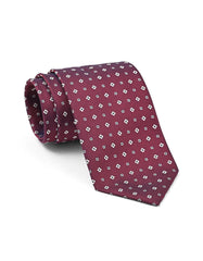 Maroon Geometric Tie