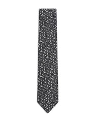 Black Floral Tie