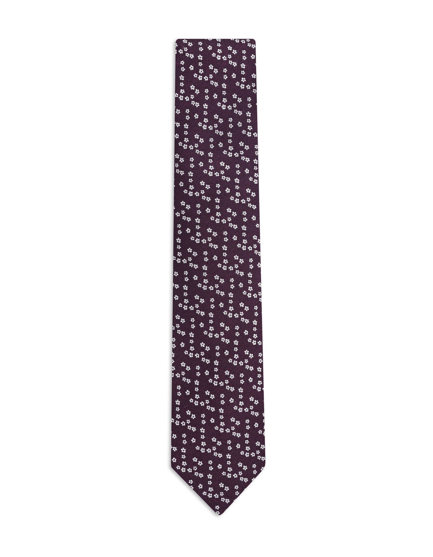 Wine Floral Tie