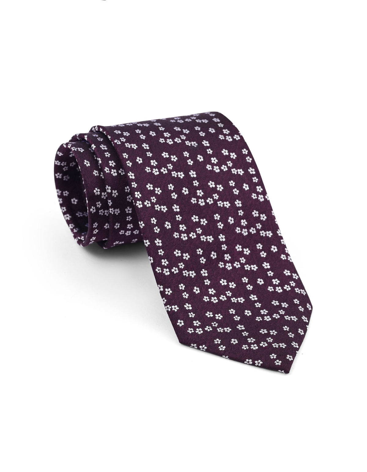 Wine Floral Tie
