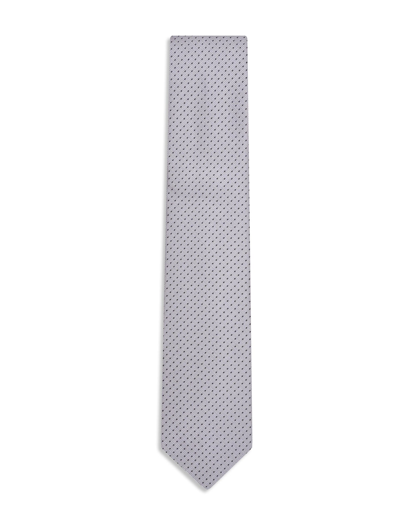 Grey Dotted Tie