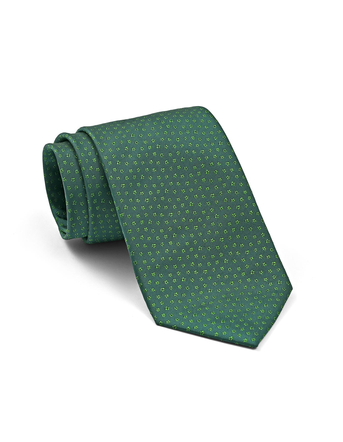 Green Floral Tie