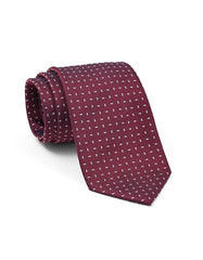 Maroon Geometric Tie