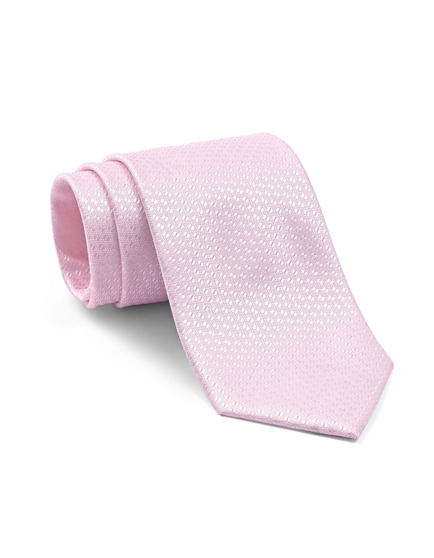 L Pink Geometric Tie