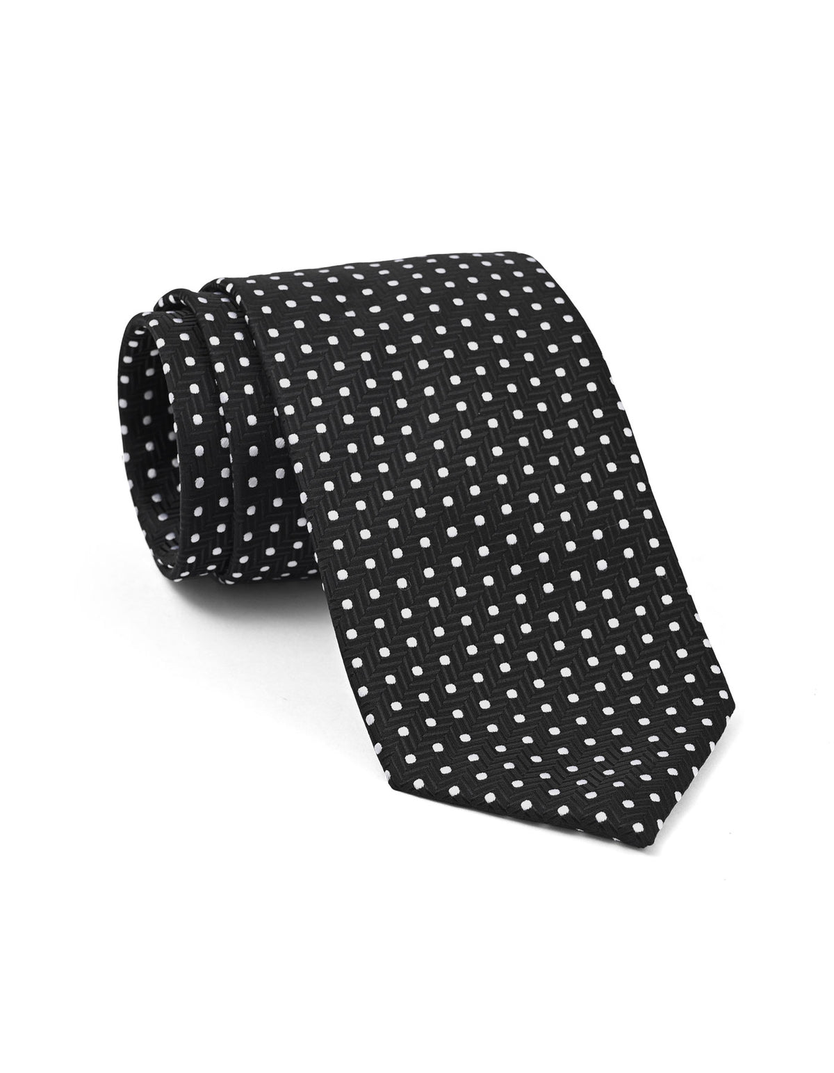 Black Dotted Tie