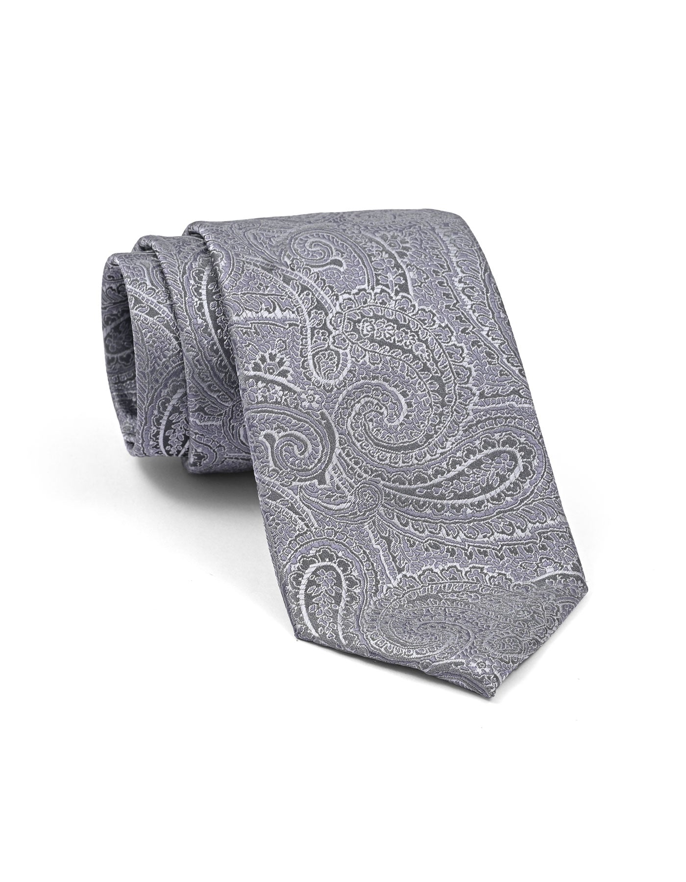 Grey Paisley Tie