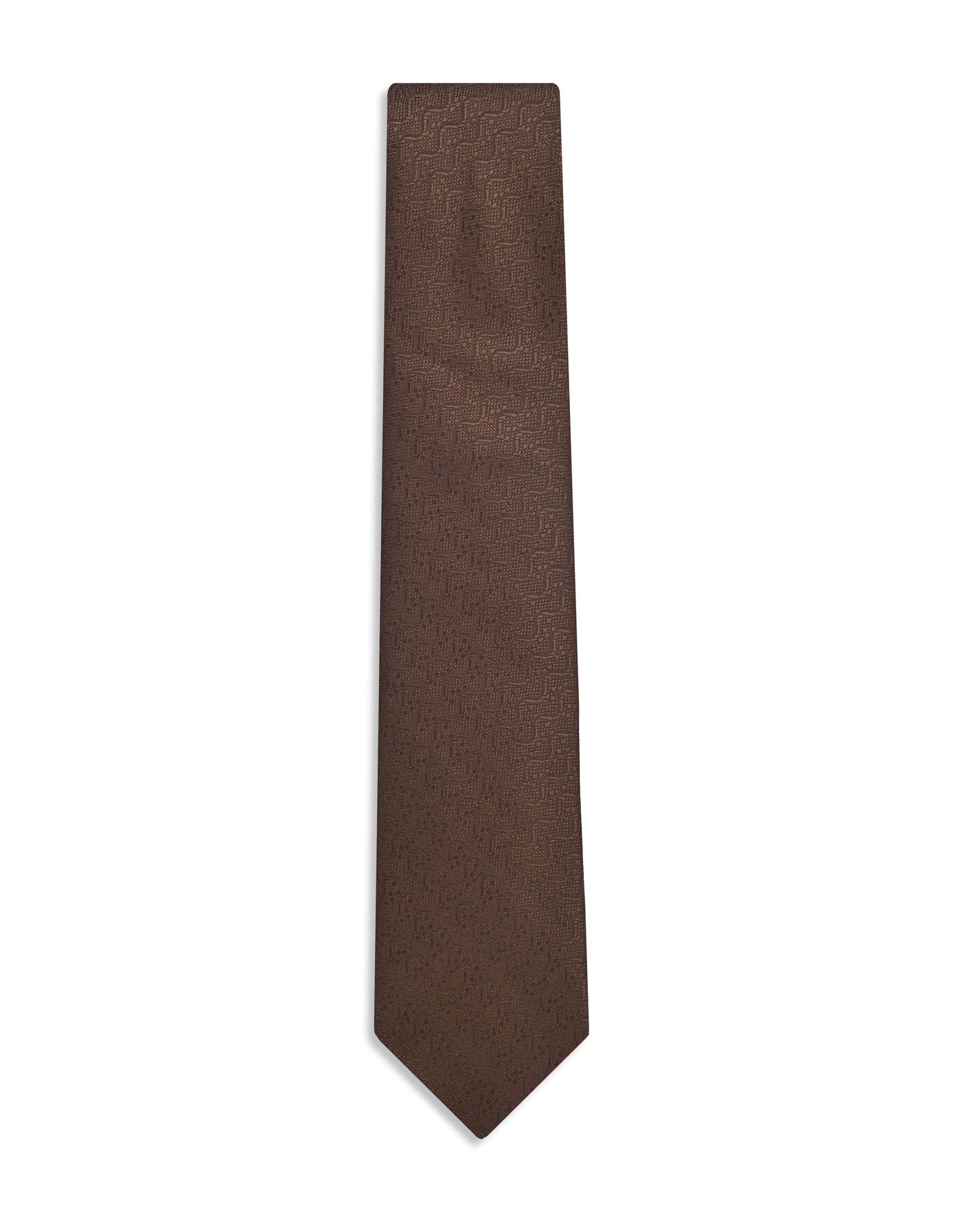 D Brown Geometric Tie