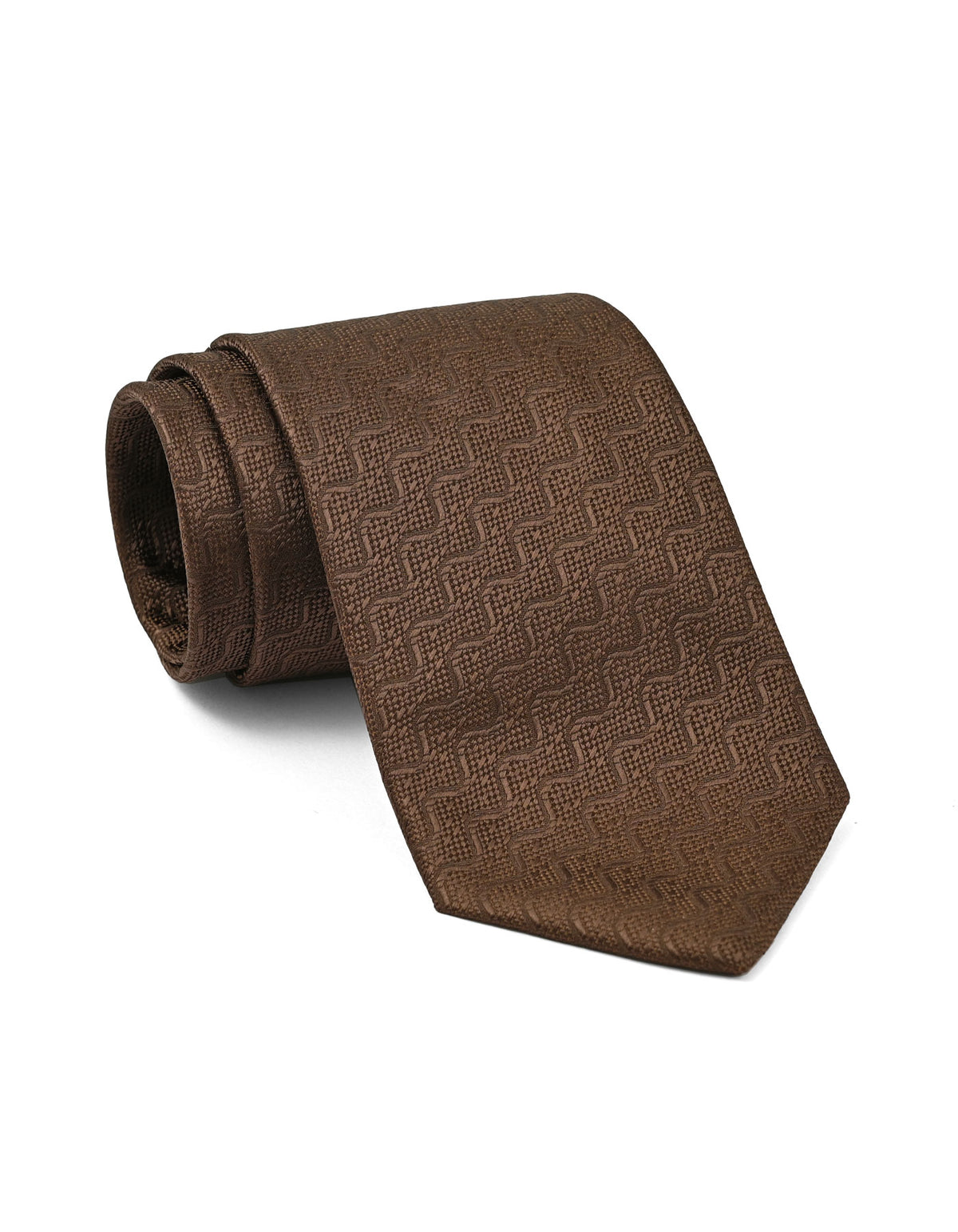 D Brown Geometric Tie