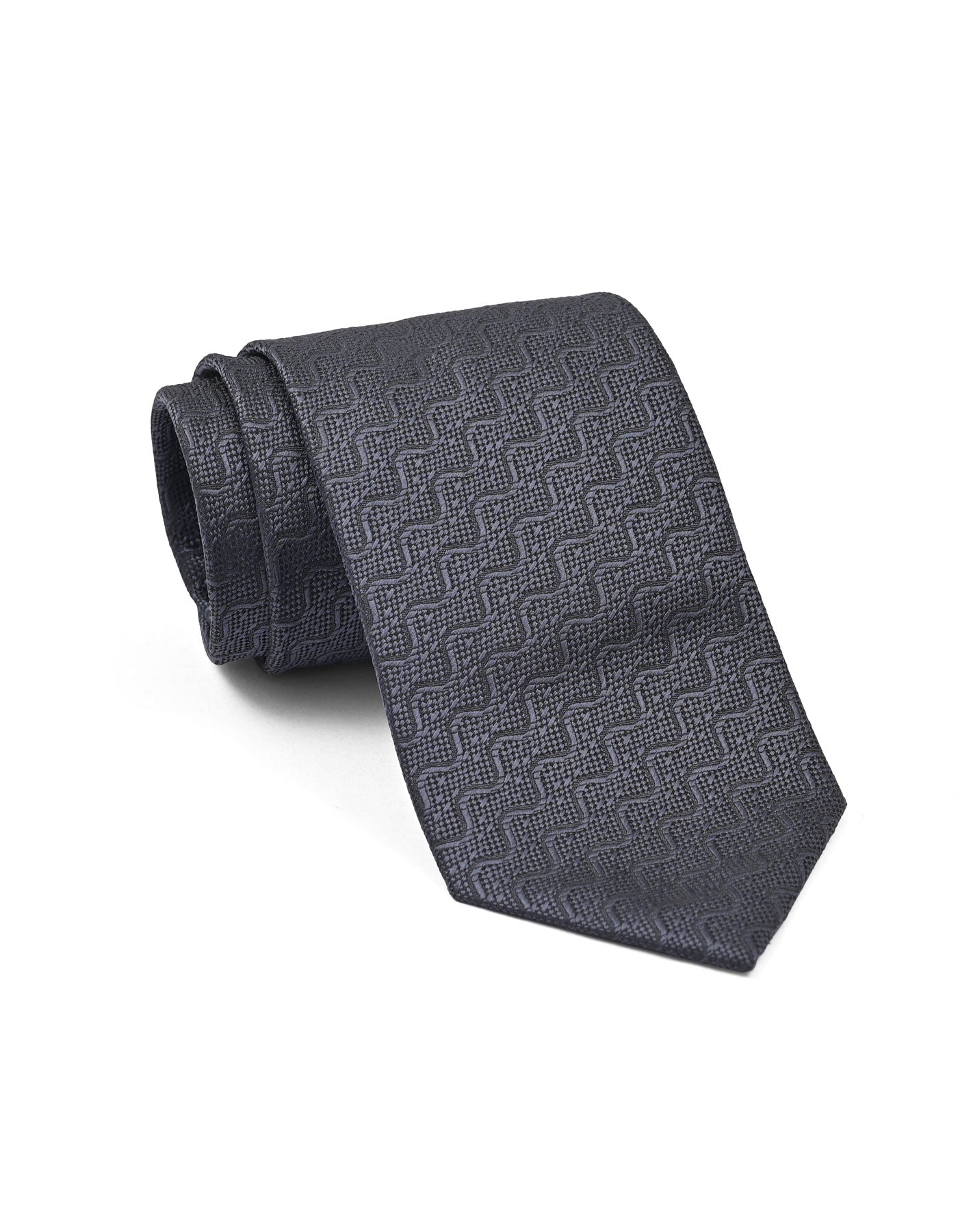 Charcoal Geometric Tie