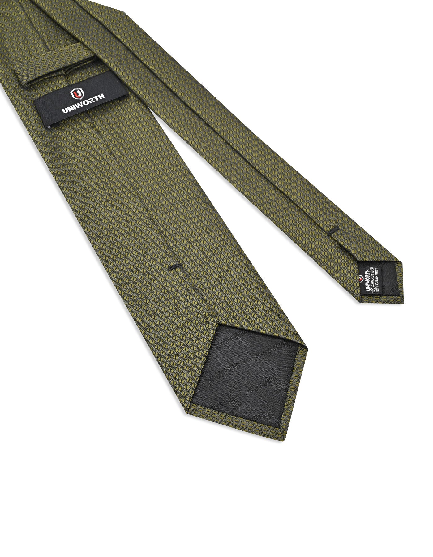 Olive Green Geometric Tie