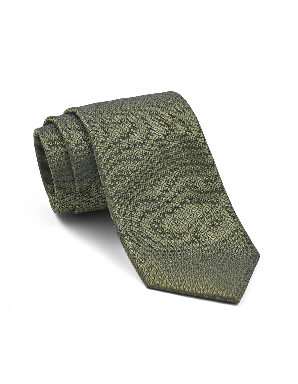 Olive Green Geometric Tie