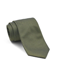 Olive Green Geometric Tie