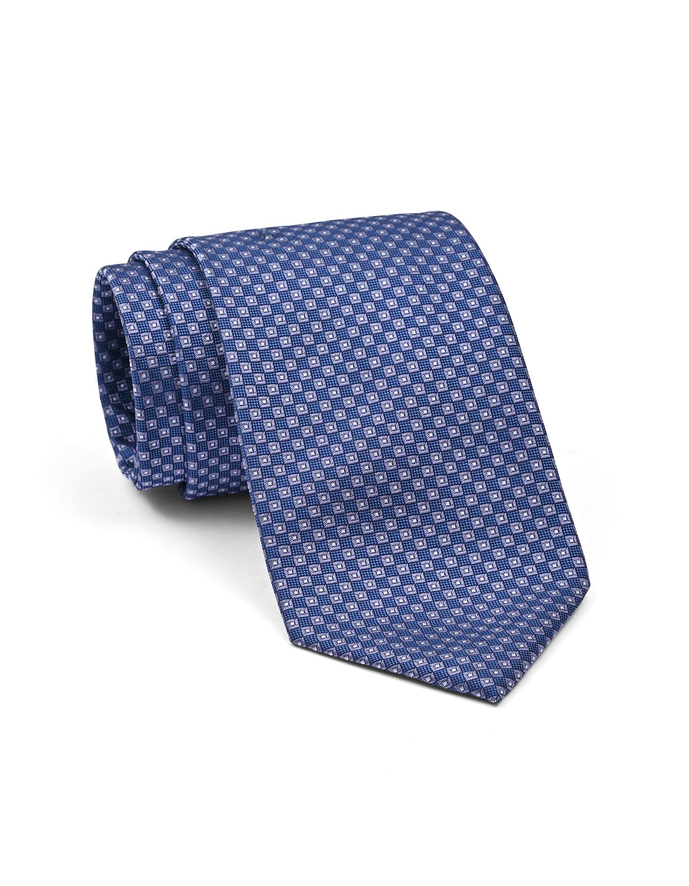 Navy Blue Geometric Tie