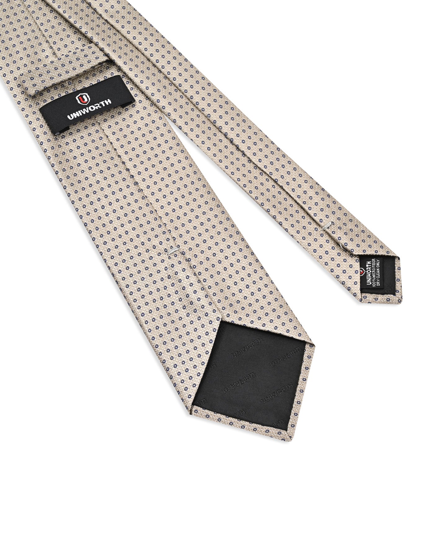 D Beige Geometric Tie