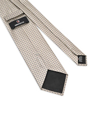 D Beige Geometric Tie