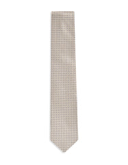 D Beige Geometric Tie