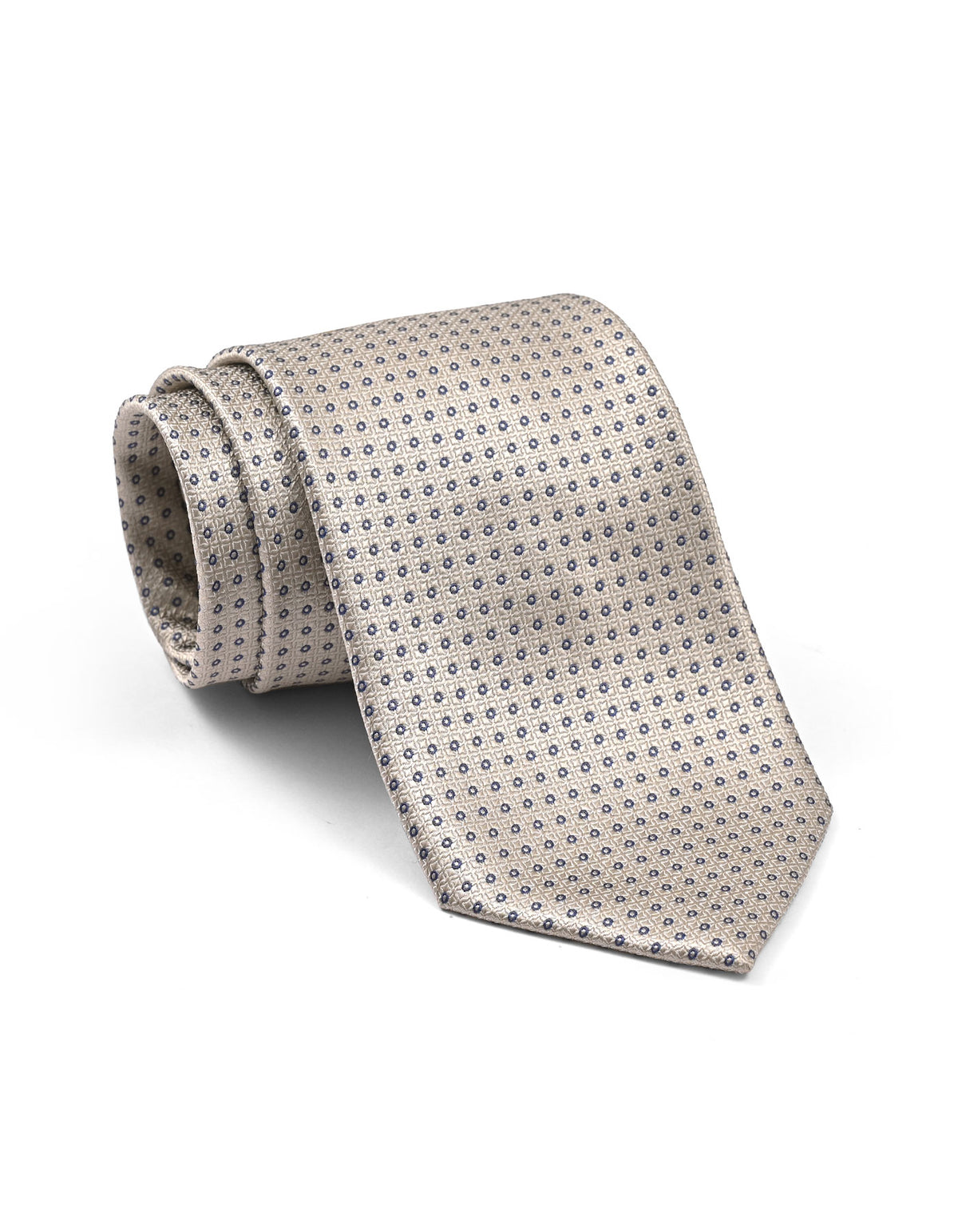 D Beige Geometric Tie