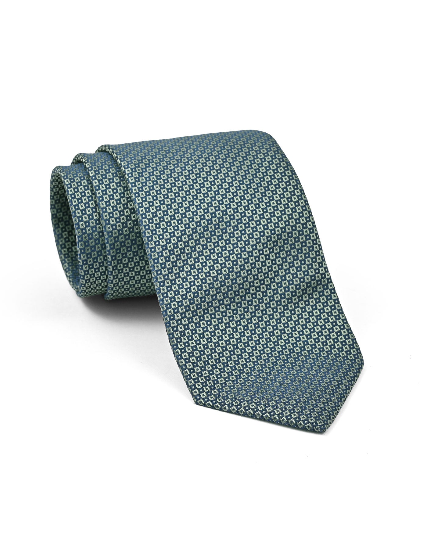 Army Green Geometric Tie