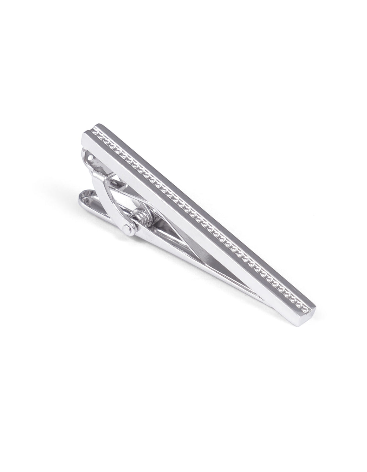 Silver Texture Tie Pin