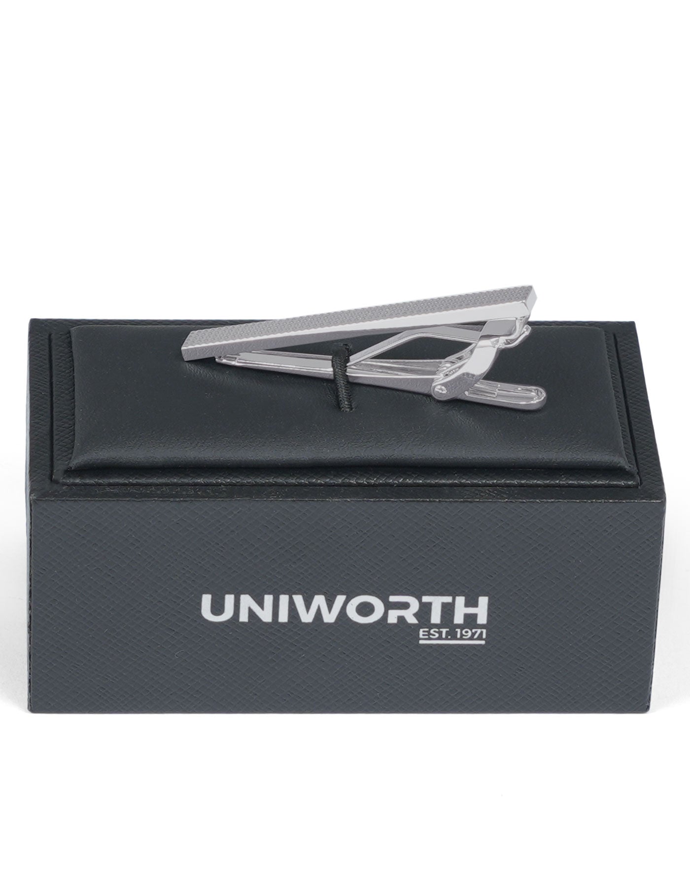 Silver Texture Tie Pin