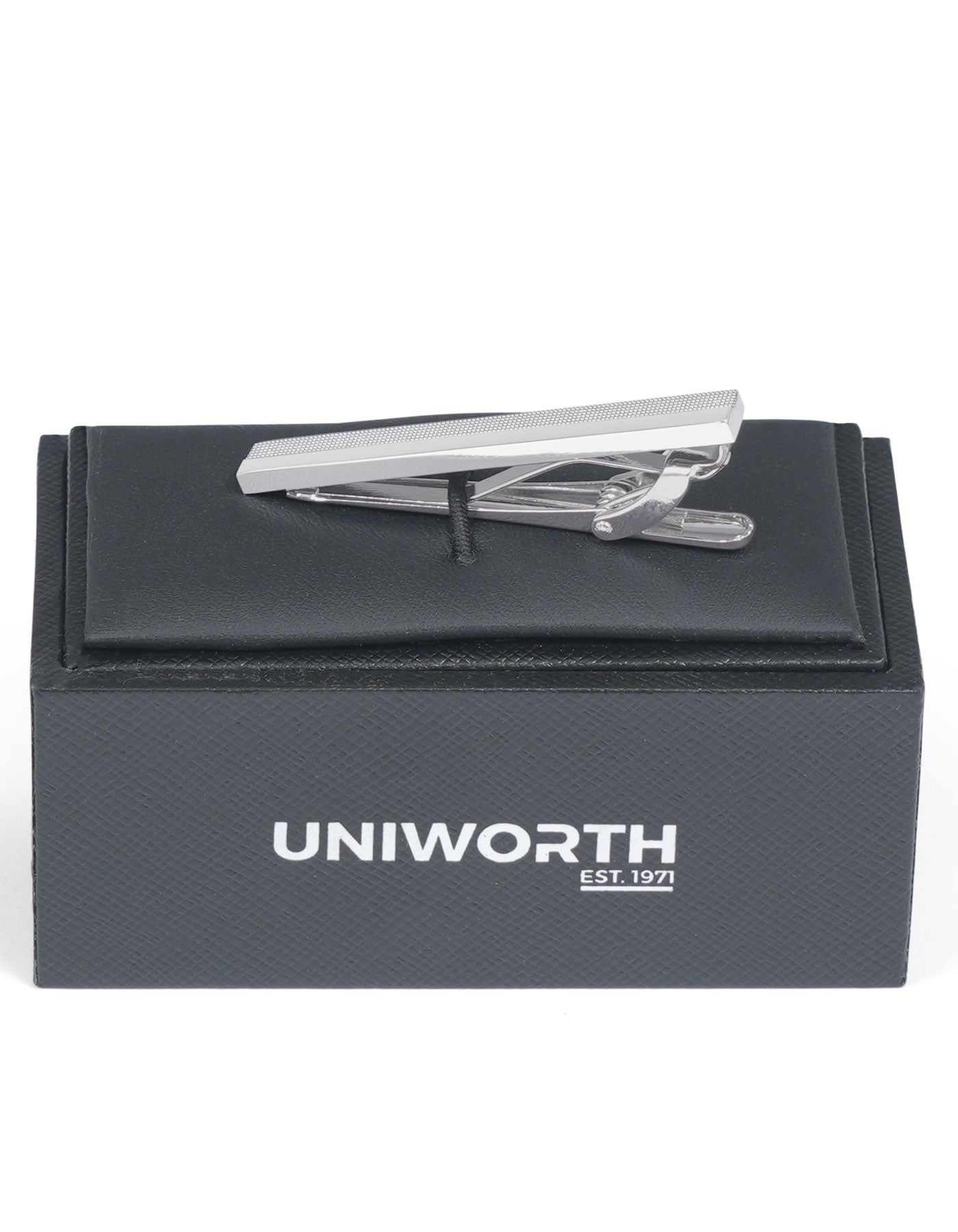 Silver Texture Tie Pin