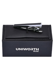 Black Texture Tie Pin