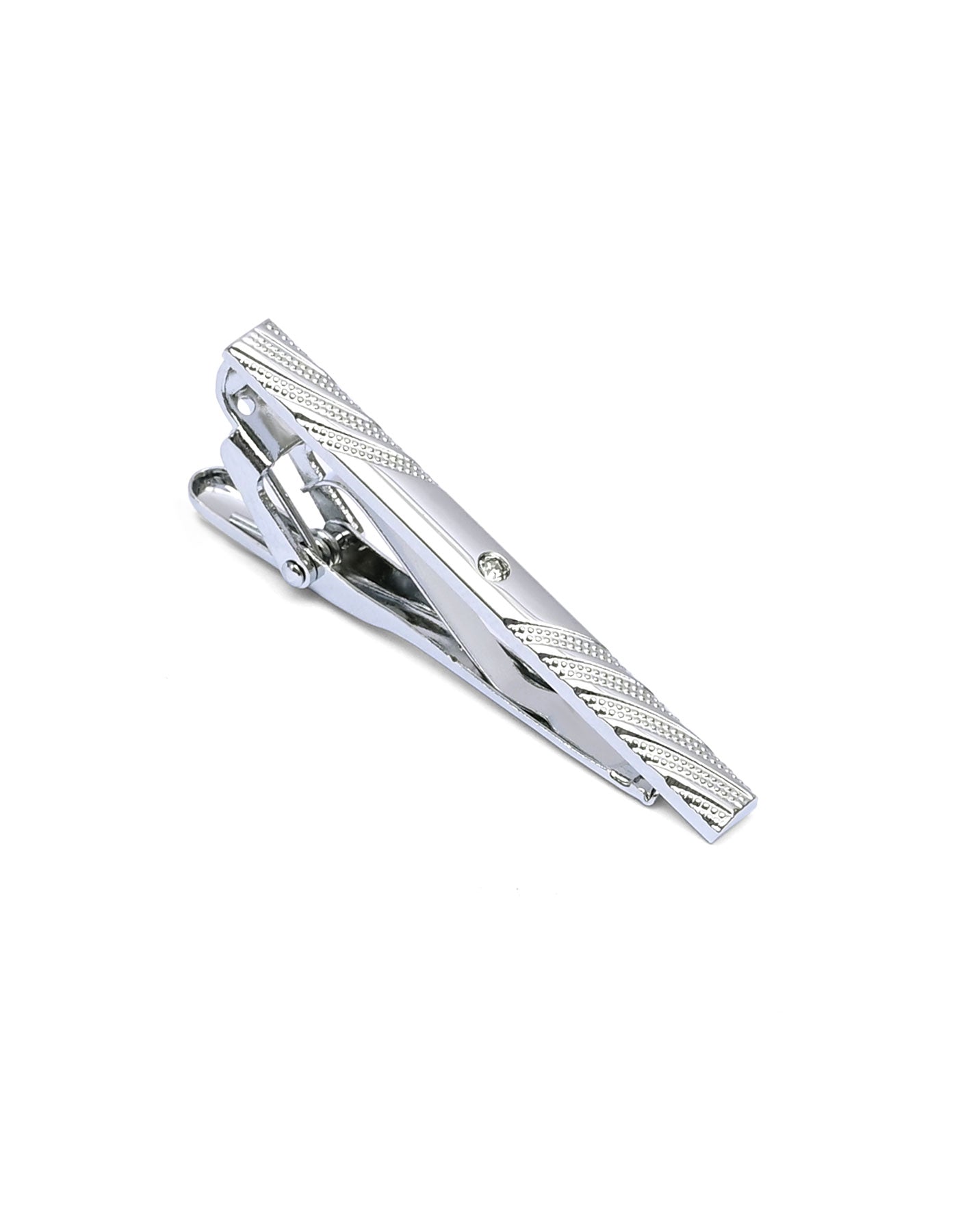 Silver Texture Tie Pin