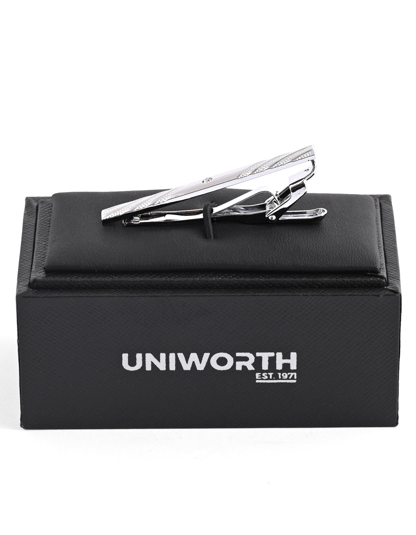 Silver Texture Tie Pin