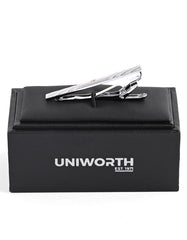 Silver Texture Tie Pin