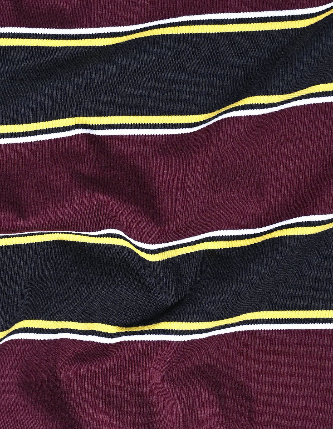 Navy Stripe Cotton Rugby Polo