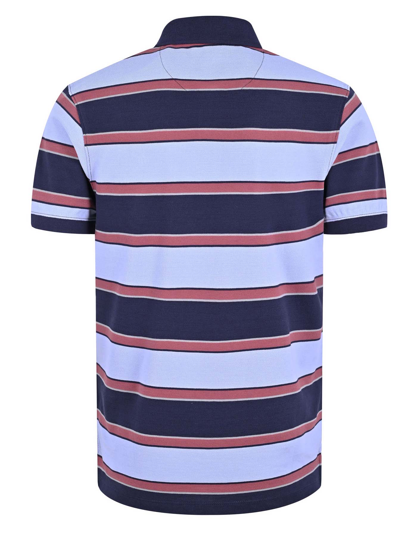 Sky Stripe Pique Polo Shirt