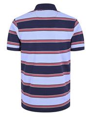Sky Stripe Pique Polo Shirt
