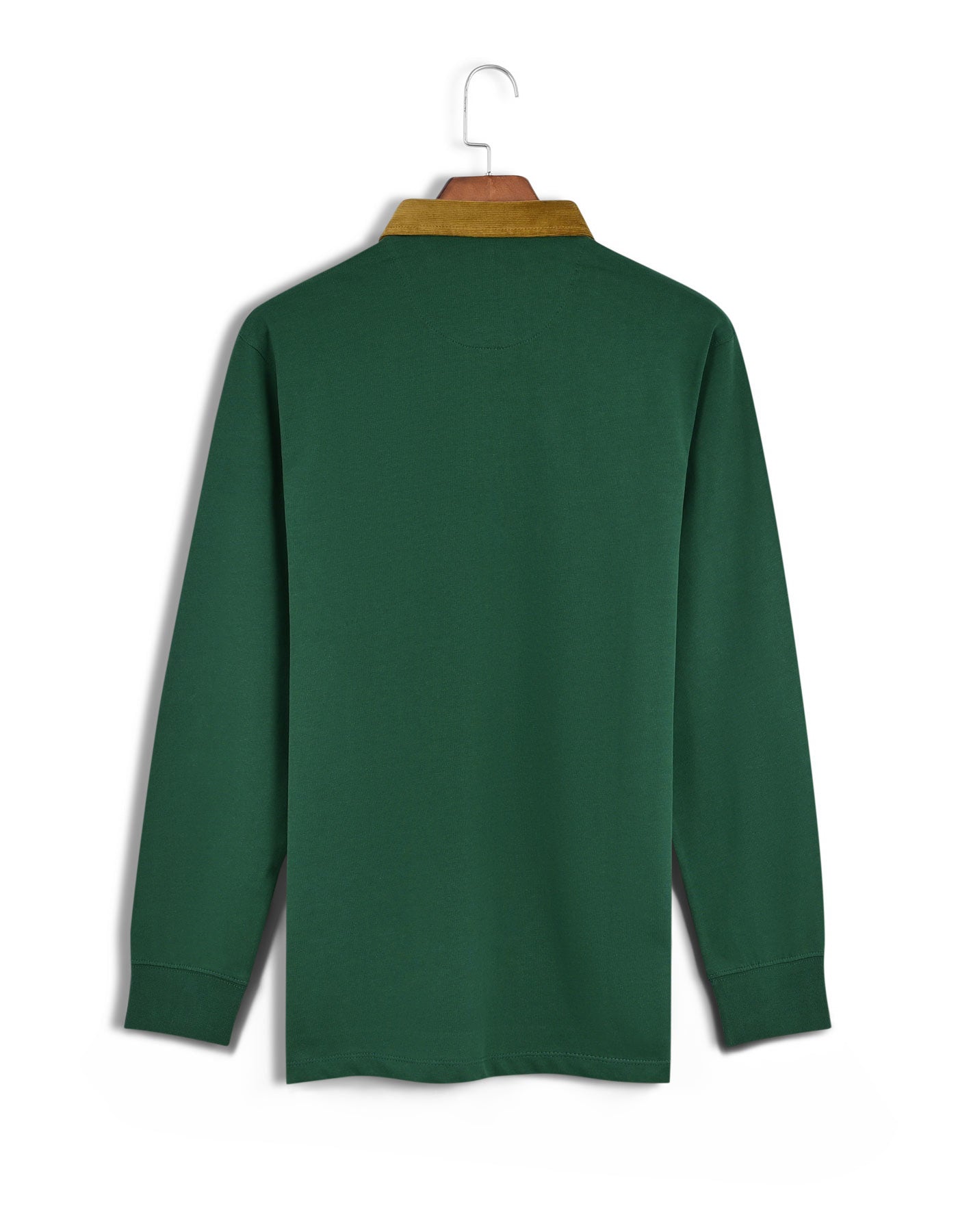 British Green Contrast Collar Cotton Rugby