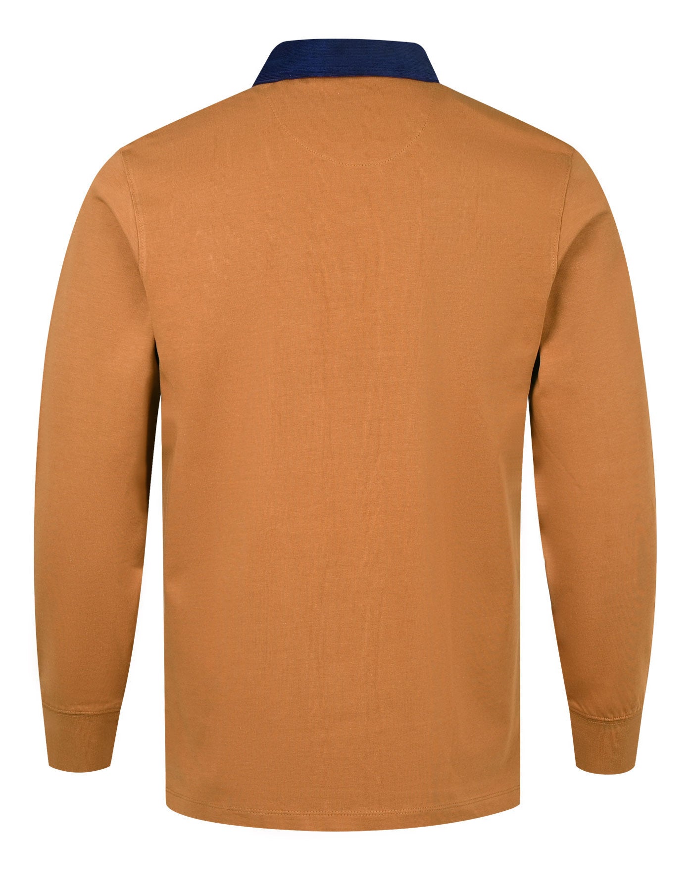 Mustard Contrast Collar Cotton Rugby Polo