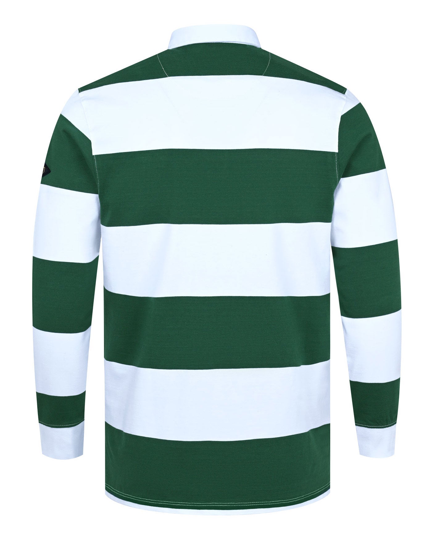 White Stripe Cotton Rugby Polo