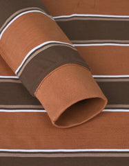 Rust Stripe Cotton Rugby Polo