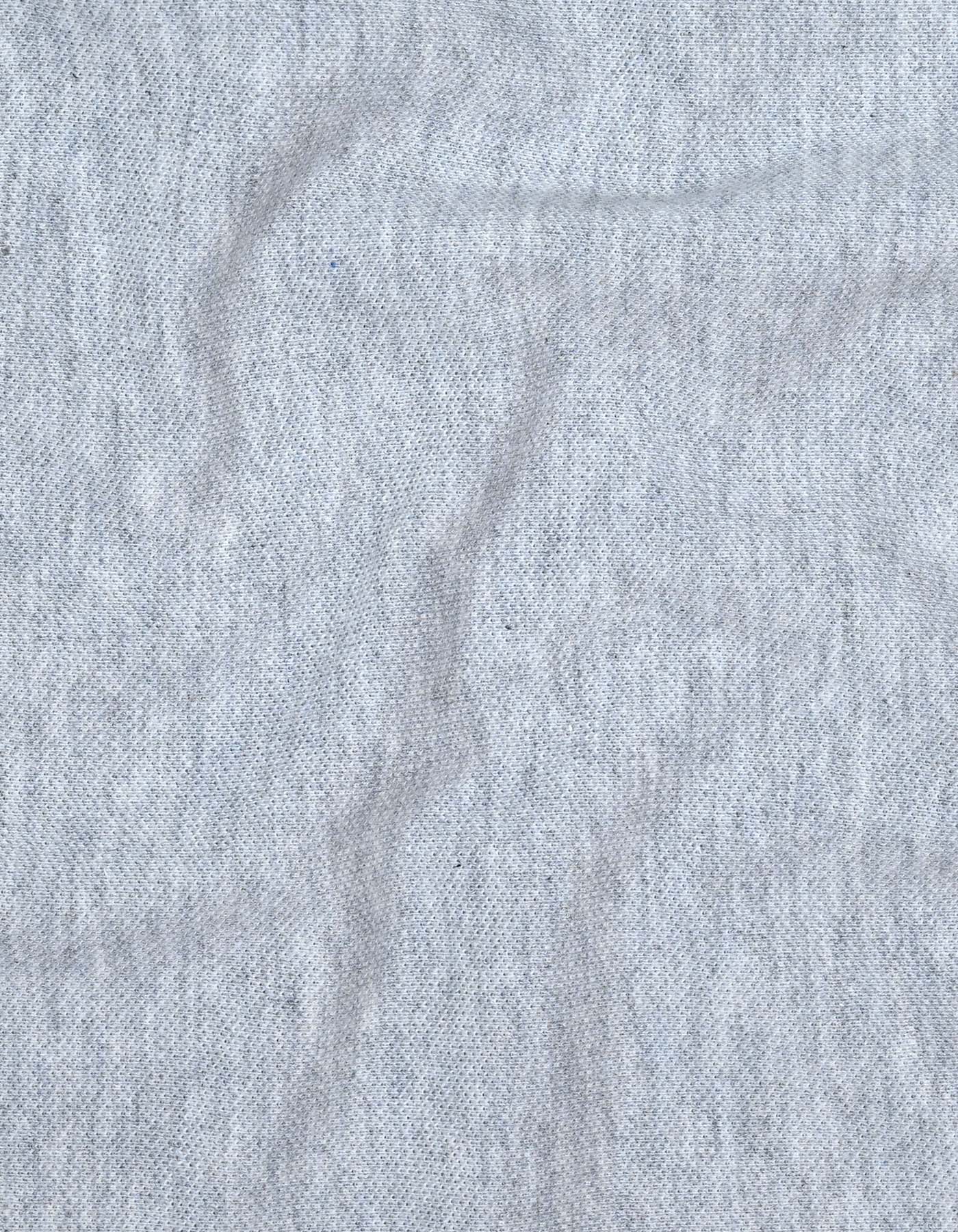 Heather Grey Plain Pique Polo Shirt