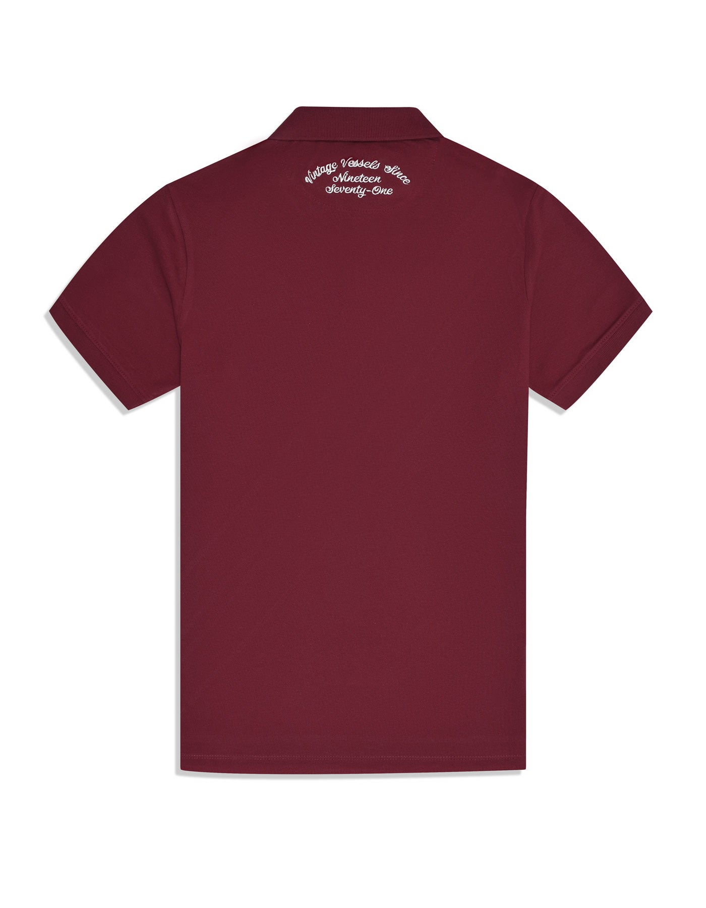 Maroon  Color Block Pique Polo Shirt