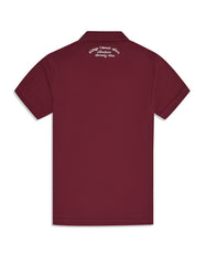 Maroon  Color Block Pique Polo Shirt