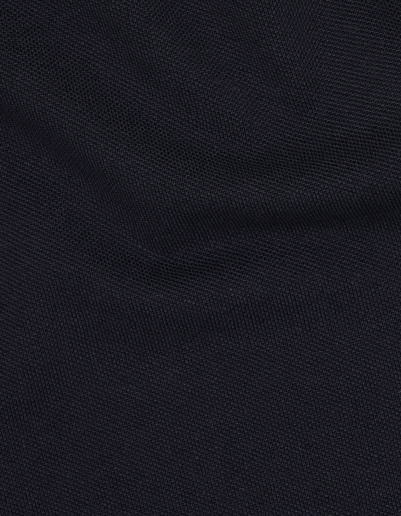 Black Plain Pique Polo Shirt