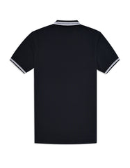 Black Plain Pique Polo Shirt