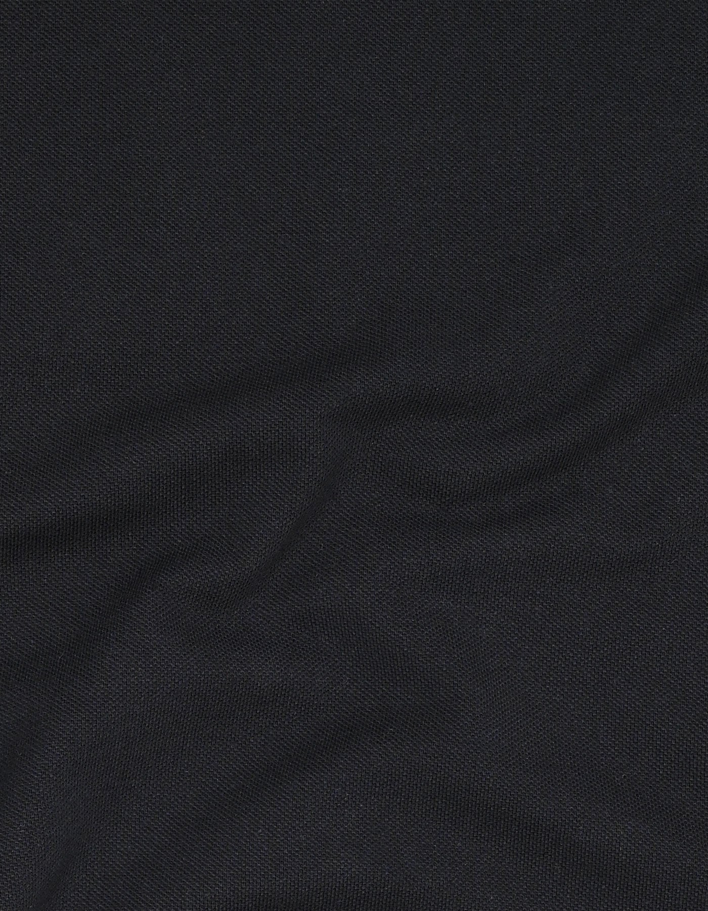 Black Plain Pique Polo Shirt