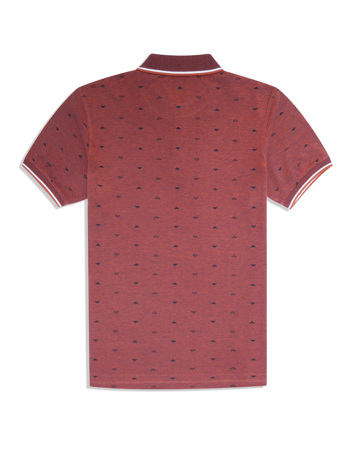Rust Printed Pique Polo Shirt