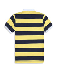 Ray Flower Stripe Jersey Polo Shirt