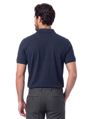 Navy Plain Pique Polo Shirt