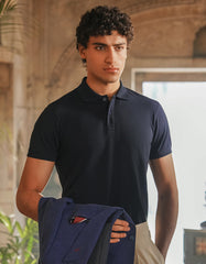 Navy Plain Pique Polo Shirt