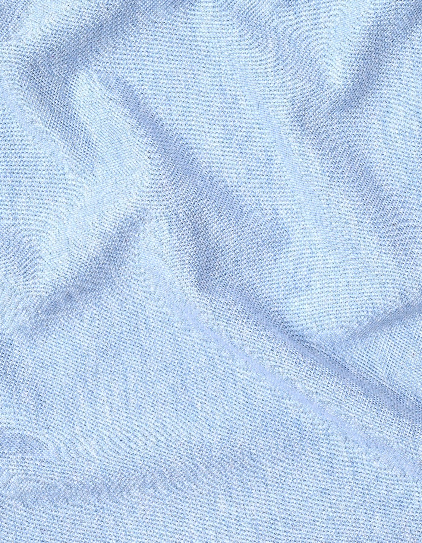 Sky Blue Melange Plain Pique Polo Shirt