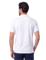White Plain Pique Polo Shirt