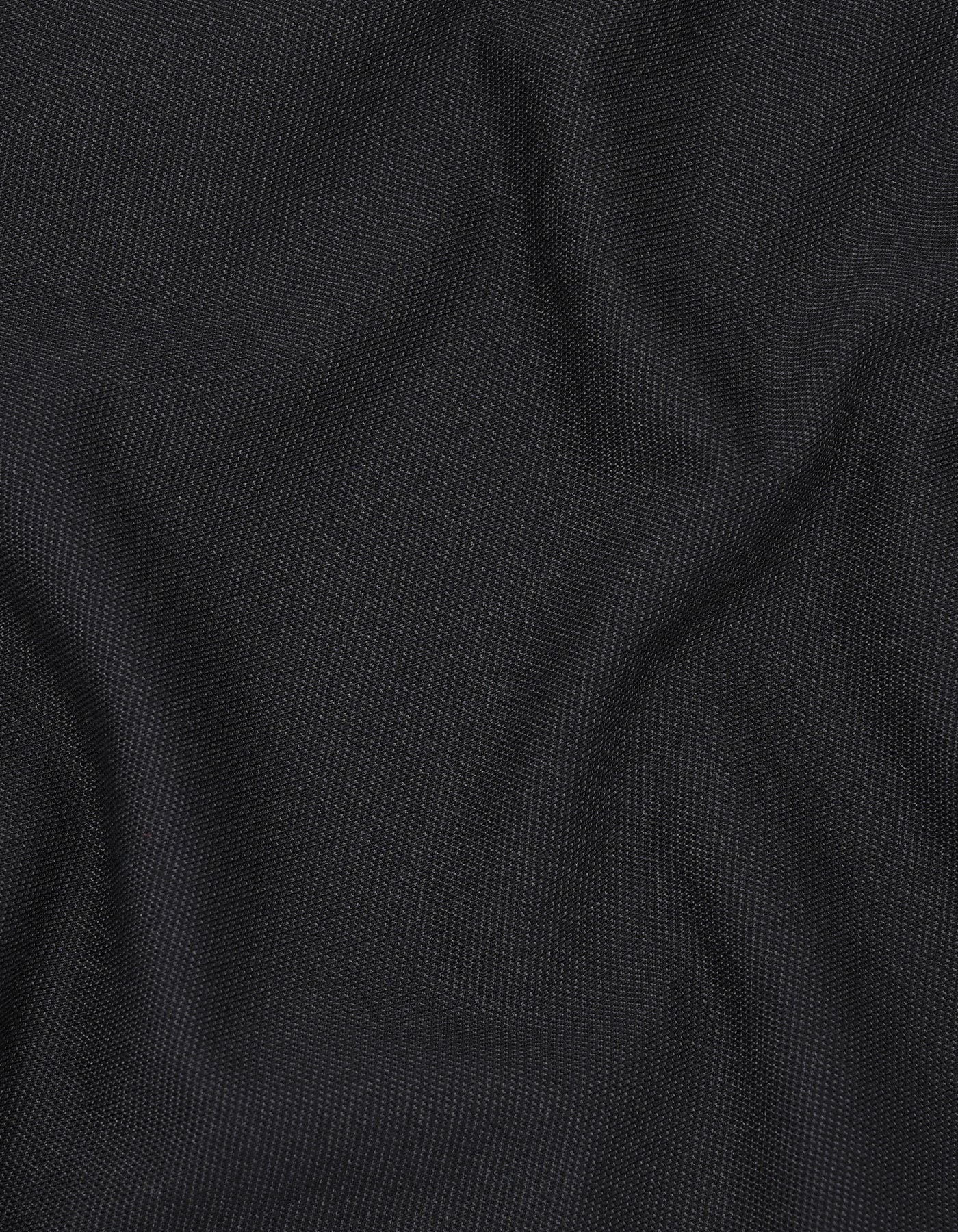 Black Plain Pique Polo Shirt