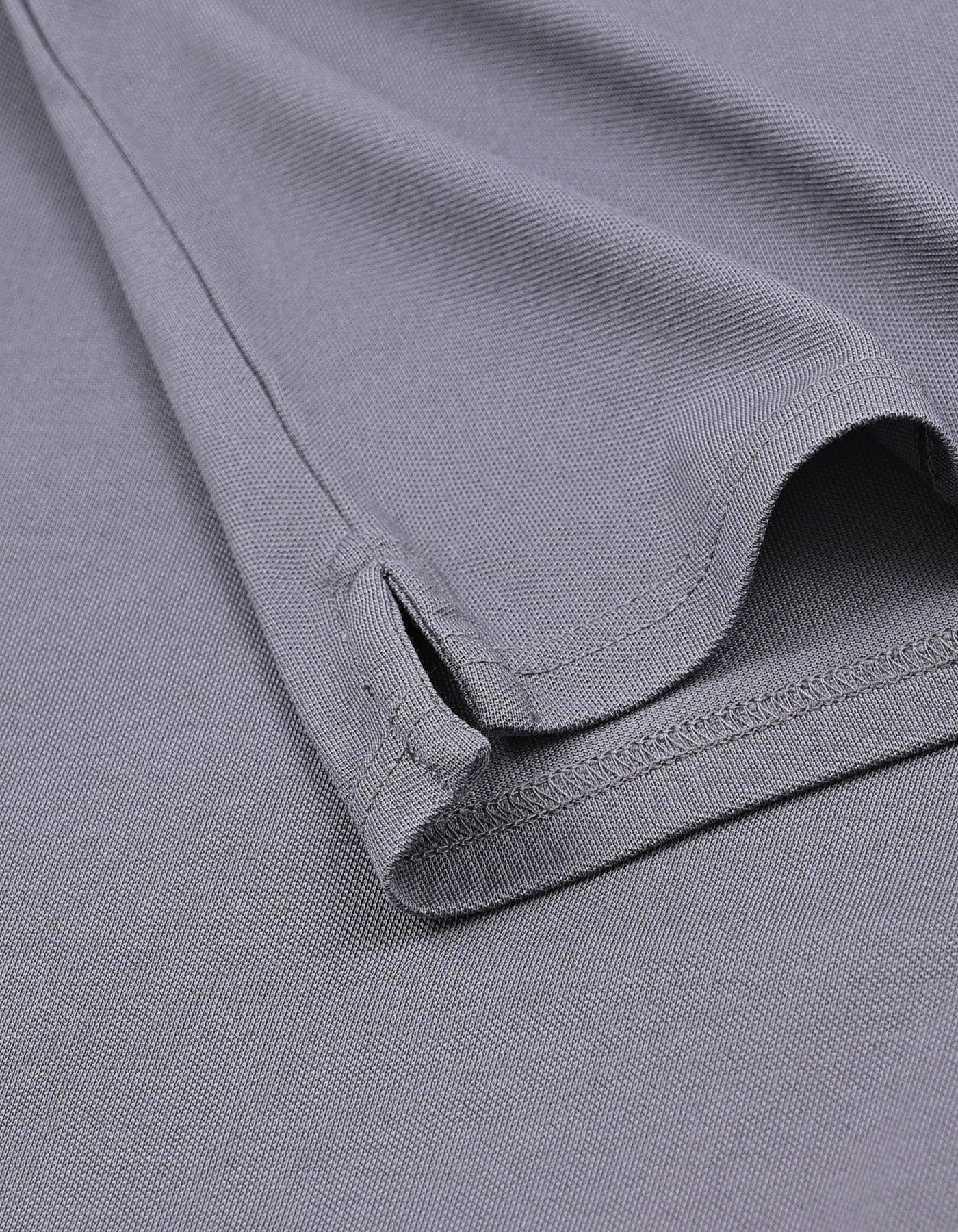 Charcoal Plain Pique Polo Shirt